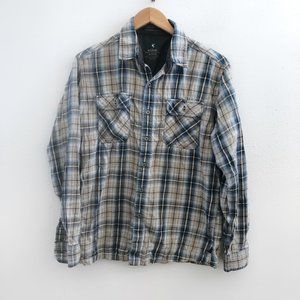 KUHL Long Sleeve Plaid Button Down Shirt Medium Size